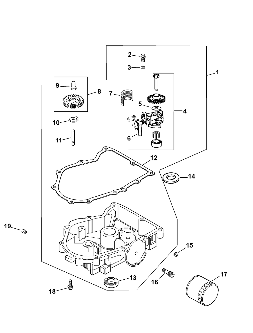 Kohler Cv730-3148 Oil Pan And Lubrication Diagram and Parts List for Z-FORCES60 (53BH5FJD-53BH5FJD050)(2013) Cub Cadet Lawn Tractor
